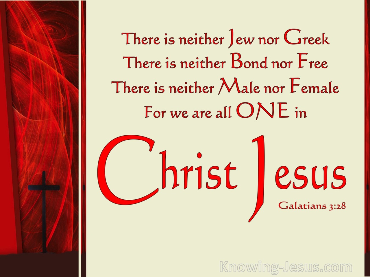 Galatians 3:28 All One In Christ Jesus (beige)